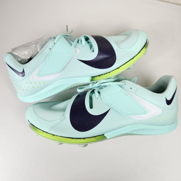 Nike Air Zoom LJ Elite Mint Foam Volt DR9924-300 Track Spikes Men’s Size 12 - Picture 2 of 12